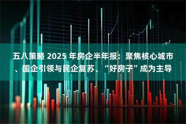 五八策略 2025 年房企半年报：聚焦核心城市、国企引领与民企复苏、“好房子”成为主导