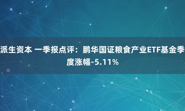 派生资本 一季报点评：鹏华国证粮食产业ETF基金季度涨幅-5.11%