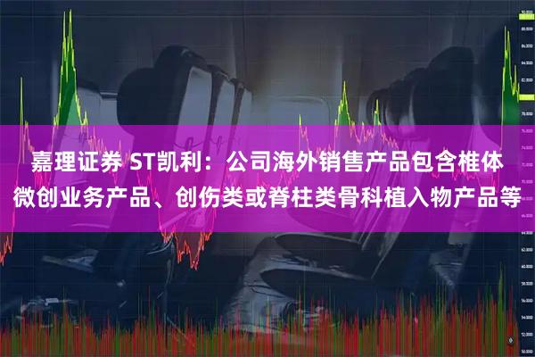 嘉理证券 ST凯利：公司海外销售产品包含椎体微创业务产品、创伤类或脊柱类骨科植入物产品等